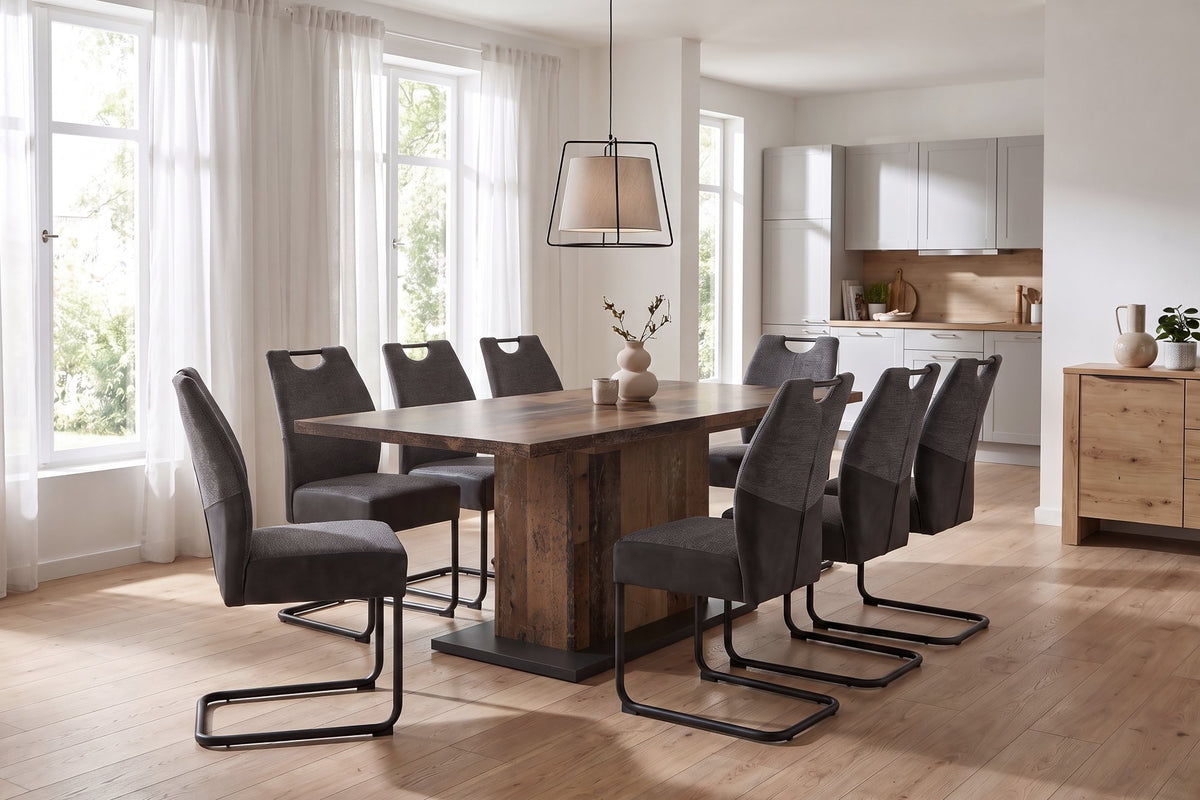 Esstisch Athen 160 cm mit Auszug Old Wood Optik 
