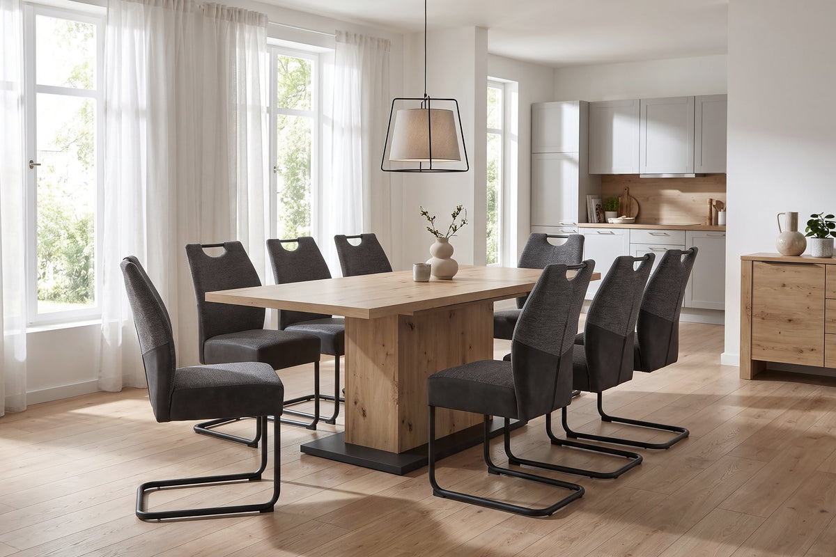 Esstisch Athen 160 cm mit Auszug Artisan Eiche Optik 