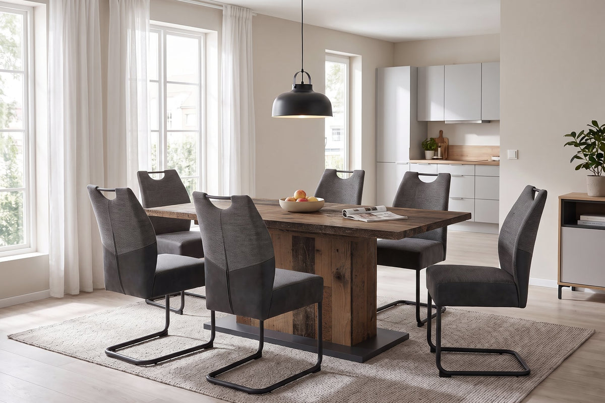 Esstisch Athen 160 cm mit Auszug Old Wood Optik 