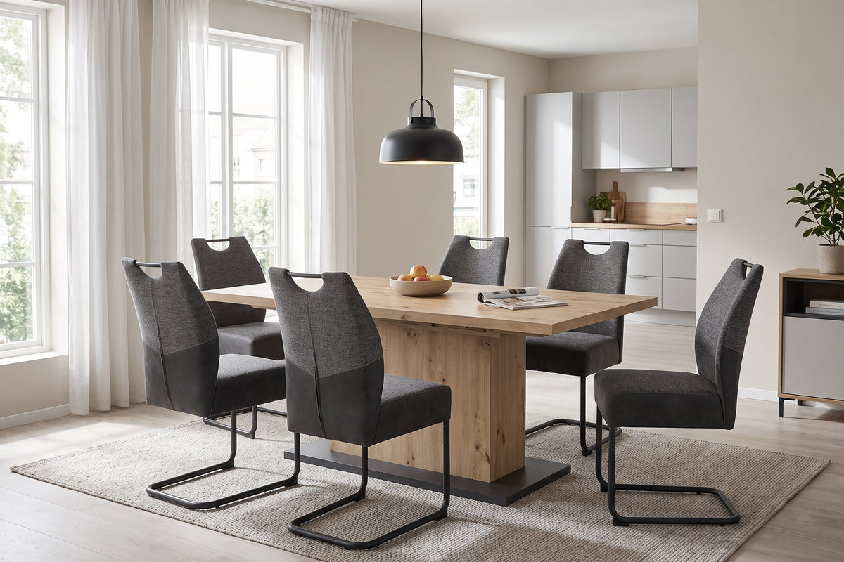 Esstisch Athen 160 cm mit Auszug Artisan Eiche Optik 