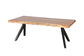 CHETA Couchtisch / Akazie natur, Metall schwarz / mit Baumkante / Sofa-Tisch / B 115, H 37, T 60 cm