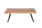 Couchtisch CHETA / Akazie natur, Metall schwarz / mit Baumkante / B 115, H 37, T 60 cm