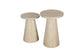 Beistelltisch CONE / Massivholz Akazie schwarz oder white wash lackiert / D 35, H 60 cm oder D 40, H 50 cm