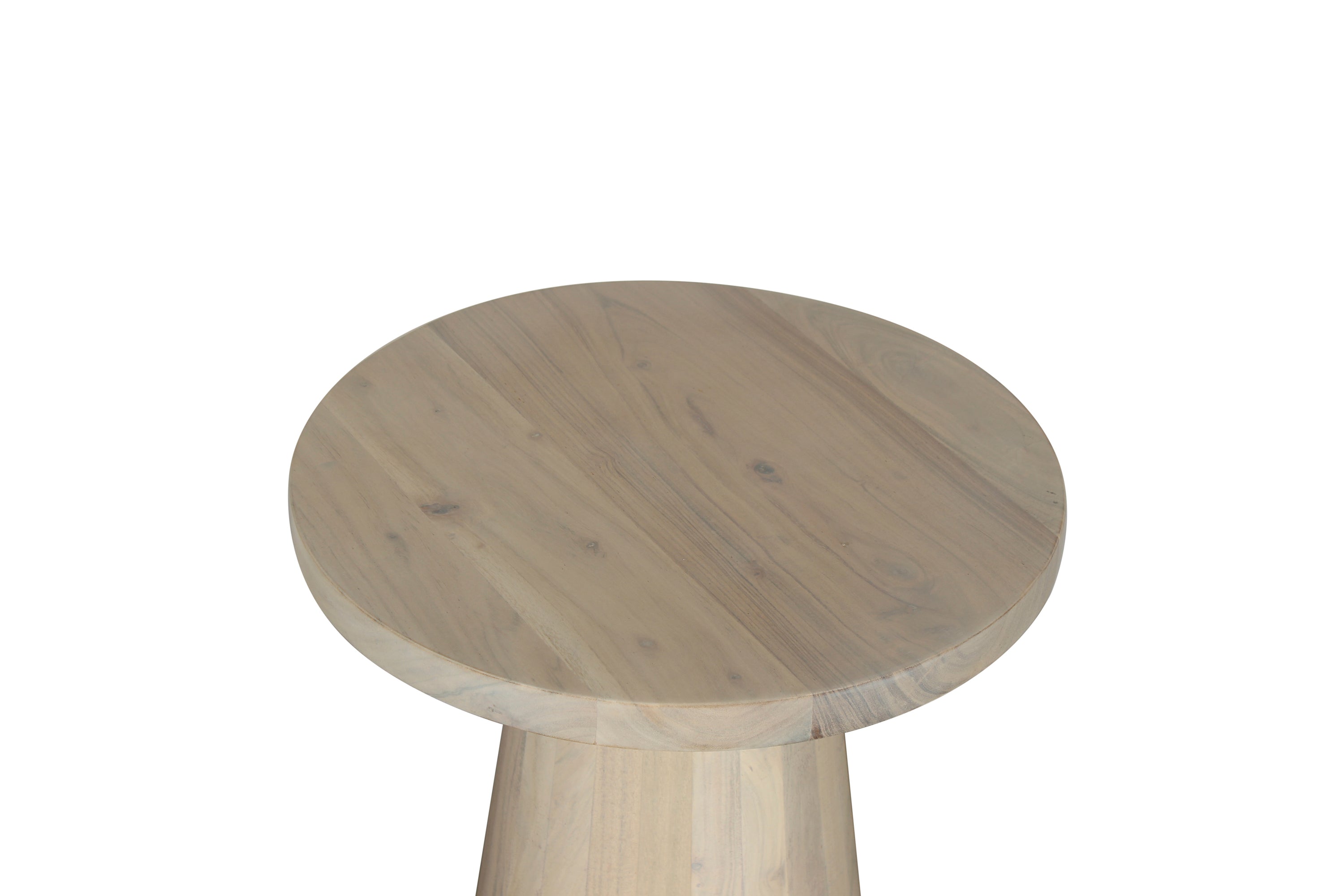 Beistelltisch CONE / Massivholz Akazie schwarz oder white wash lackiert / D 35, H 60 cm oder D 40, H 50 cm
