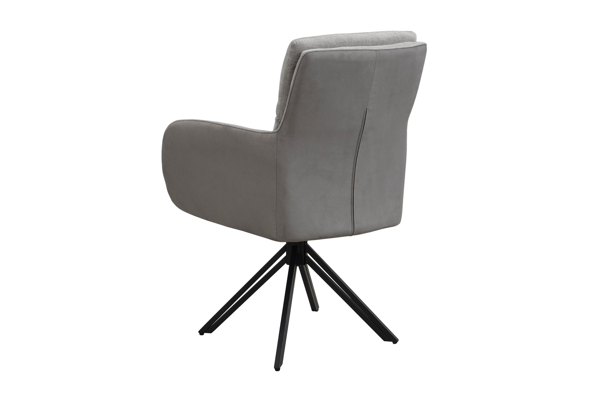byLIVING Stuhl 2-er Set TINO / Bezug Webstoff-Mikrofaser in schwarz oder hellgrau, Gestell in schwarz / 360° drehbar / Esszimmerstuhl / Küchenstuhl / B 62 x H 94 x T 70 cm
