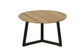 Couchtisch CROSS / Tischplatte Massivholz Akazie natur oder Marmor weiß / Gestell Metall schwarz / D 75 x H 46cm