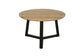 Couchtisch CROSS / Tischplatte Massivholz Akazie natur oder Marmor weiß / Gestell Metall schwarz / D 75 x H 46cm
