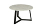 Couchtisch CROSS / Tischplatte Massivholz Akazie natur oder Marmor weiß / Gestell Metall schwarz / D 75 x H 46cm