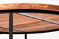 ECLIPSE Couchtisch, filigranem Untergestell, Tischplatte in schwarz, Eiche, grau oder hellgrau
