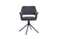 ELEONORE Stuhl, 2-er Set, Gestell schwarz, in Bouclè dunkelgrau, Cordbezug hellgrau, Samtbezug Anthrazit oder Webstoffbezug grau