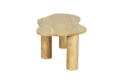 byLIVING Couchtisch ETHAN / Tischplatte und Gestell in schwarz oder naturfarben (Akazie) / Wohnzimmertisch / Beistelltisch / Maße: B 110, H 45, T 55 cm