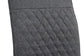 Esszimmerstuhl 2er-Set FURY / Webstoff grau / Rautensteppung im Rücken / Gestell Metall schwarz / Esszimmerstuhl / Küchenstuhl / B 46, H 97, T 61,5 cm
