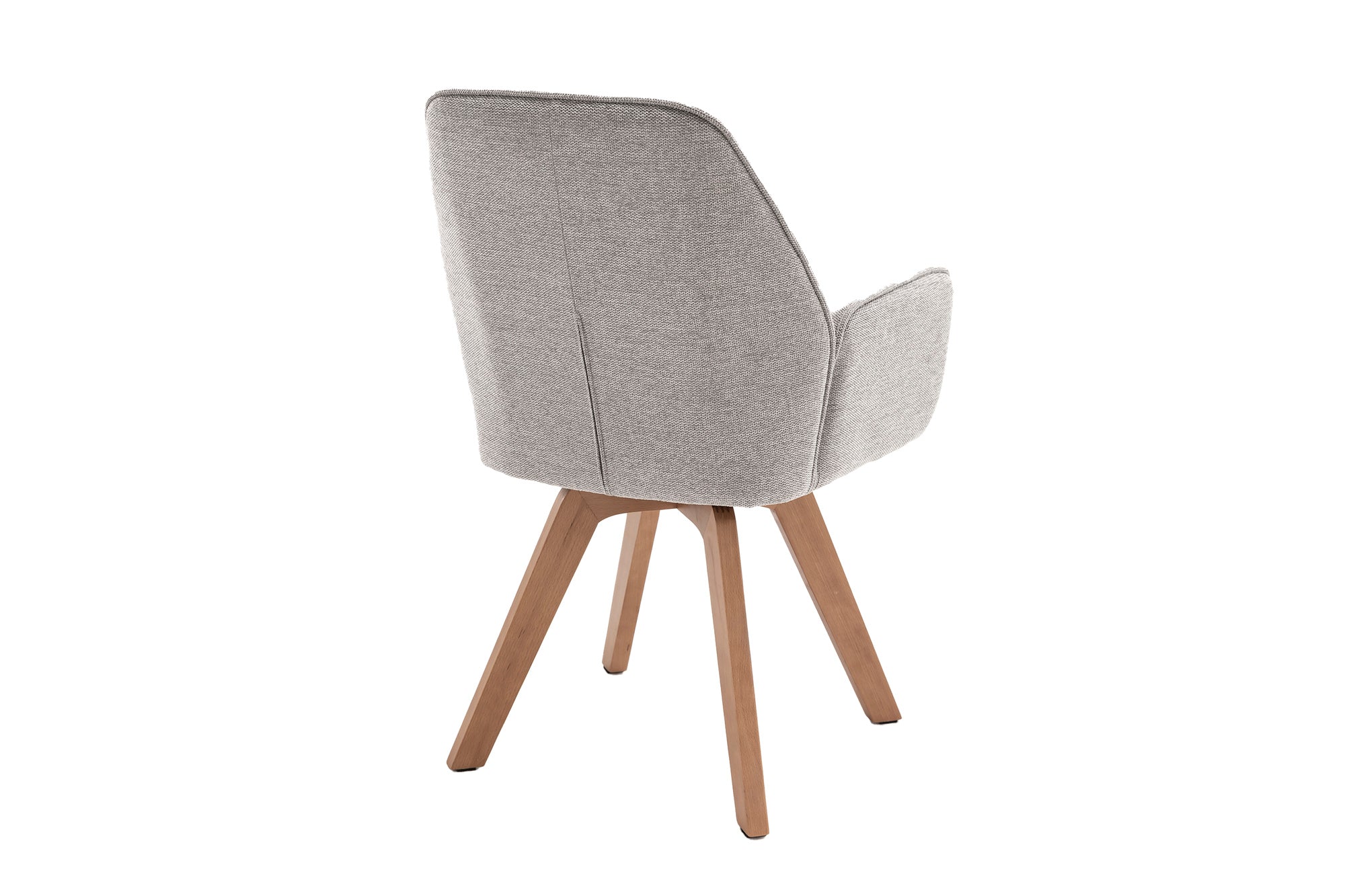 byLIVING Esszimmerstuhl 2er Set TONY / Webstoff hellgrau oder anthrazit / Gestell Buche natur in Eiche-Optik / Sitzschale 360° drehbar / Küchenstuhl / Wohnzimmerstuhl / B 57, H 89, T 61 cm