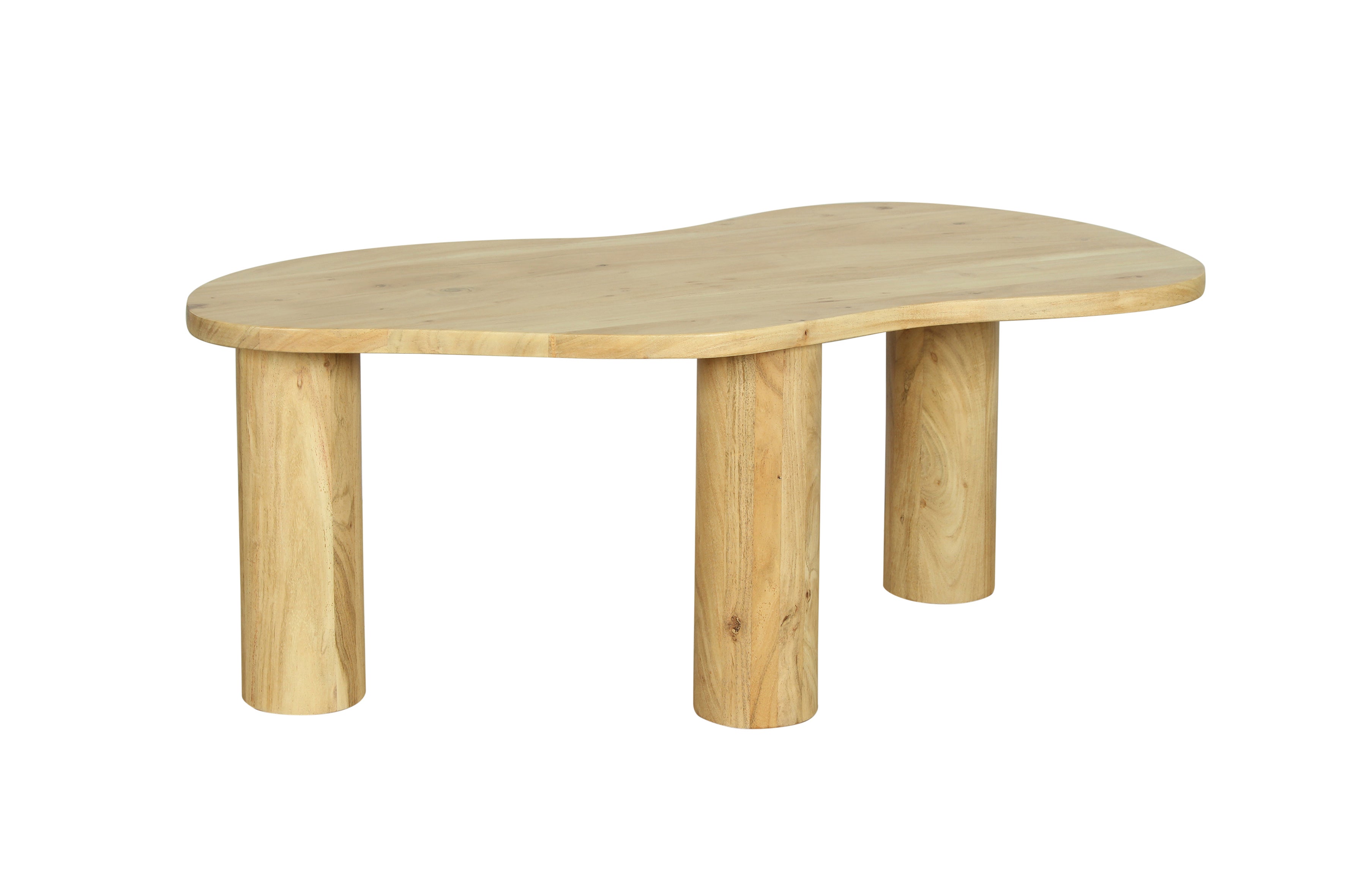 byLIVING Couchtisch ETHAN / Tischplatte und Gestell in schwarz oder naturfarben (Akazie) / Wohnzimmertisch / Beistelltisch / Maße: B 110, H 45, T 55 cm