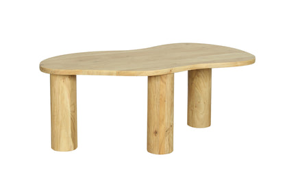 byLIVING Couchtisch ETHAN / Tischplatte und Gestell in schwarz oder naturfarben (Akazie) / Wohnzimmertisch / Beistelltisch / Maße: B 110, H 45, T 55 cm