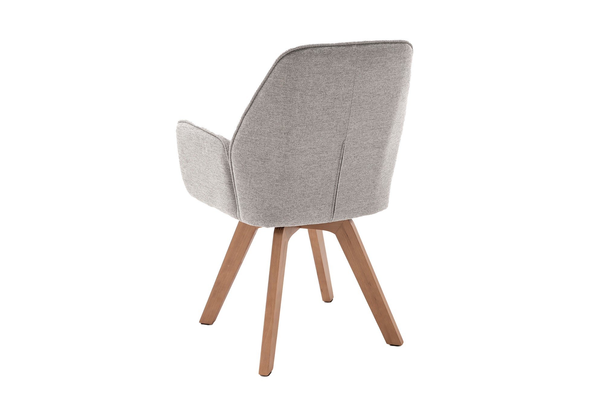 byLIVING Esszimmerstuhl 2er Set TONY / Webstoff hellgrau oder anthrazit / Gestell Buche natur in Eiche-Optik / Sitzschale 360° drehbar / Küchenstuhl / Wohnzimmerstuhl / B 57, H 89, T 61 cm