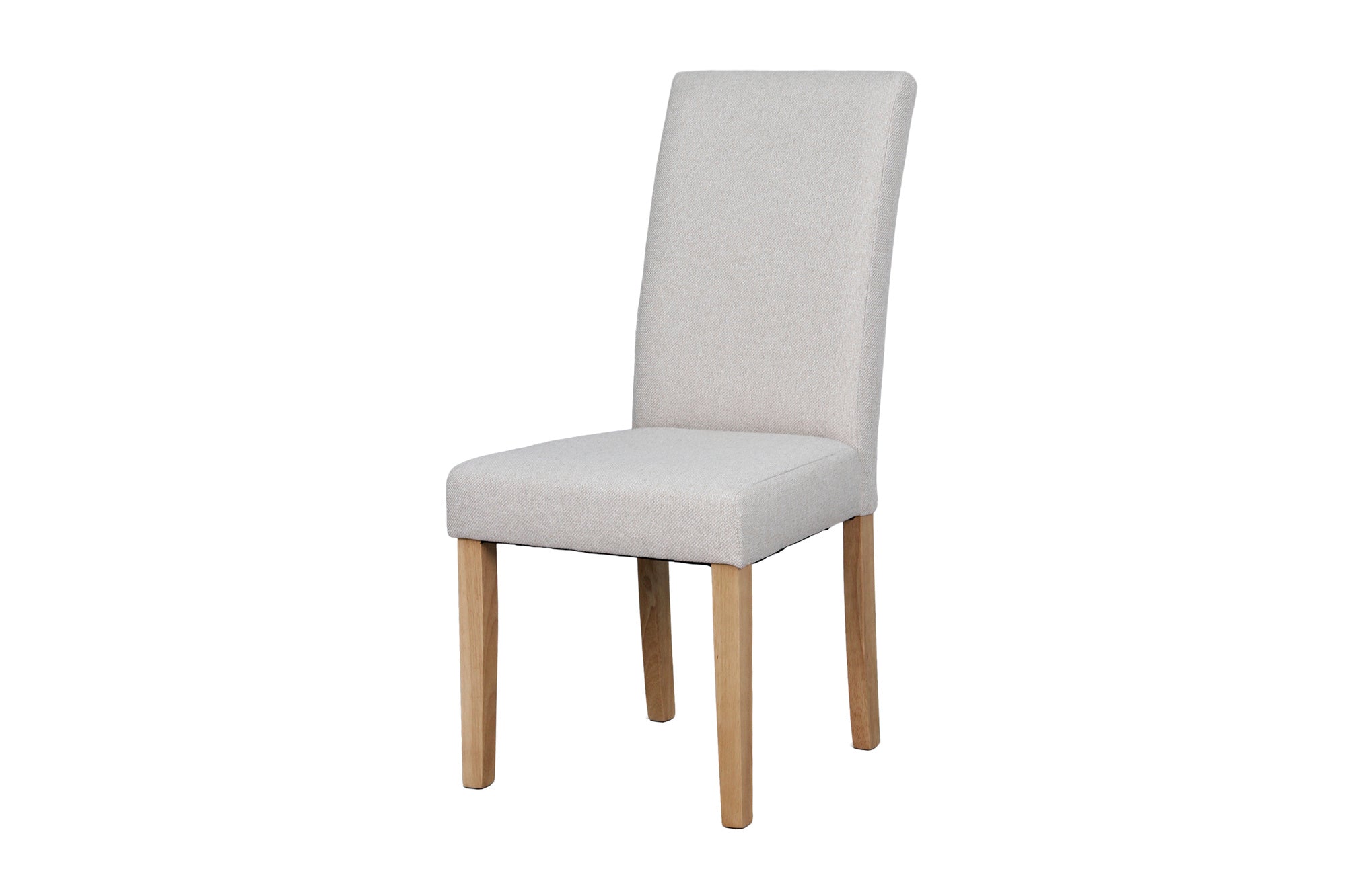Esszimmerstuhl 2er Set ELIAS / Webstoff taupe oder dunkelgrau / Gestell Massivholz Rubberwood natur / B 47, H 99,5, T 60 cm