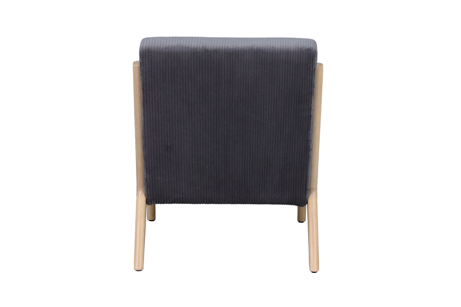 byLIVING Sessel NOHR / Grob-Cord off-white oder grau / Gestell und Armlehnen Massivholz natur / B 65,5, H 78, T 84 cm