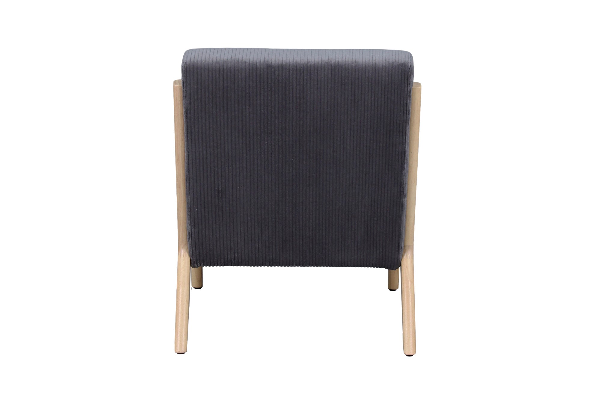 Sessel NOHR / Grob-Cord off-white oder grau / Gestell und Armlehnen Massivholz natur / B 65,5, H 78, T 84 cm