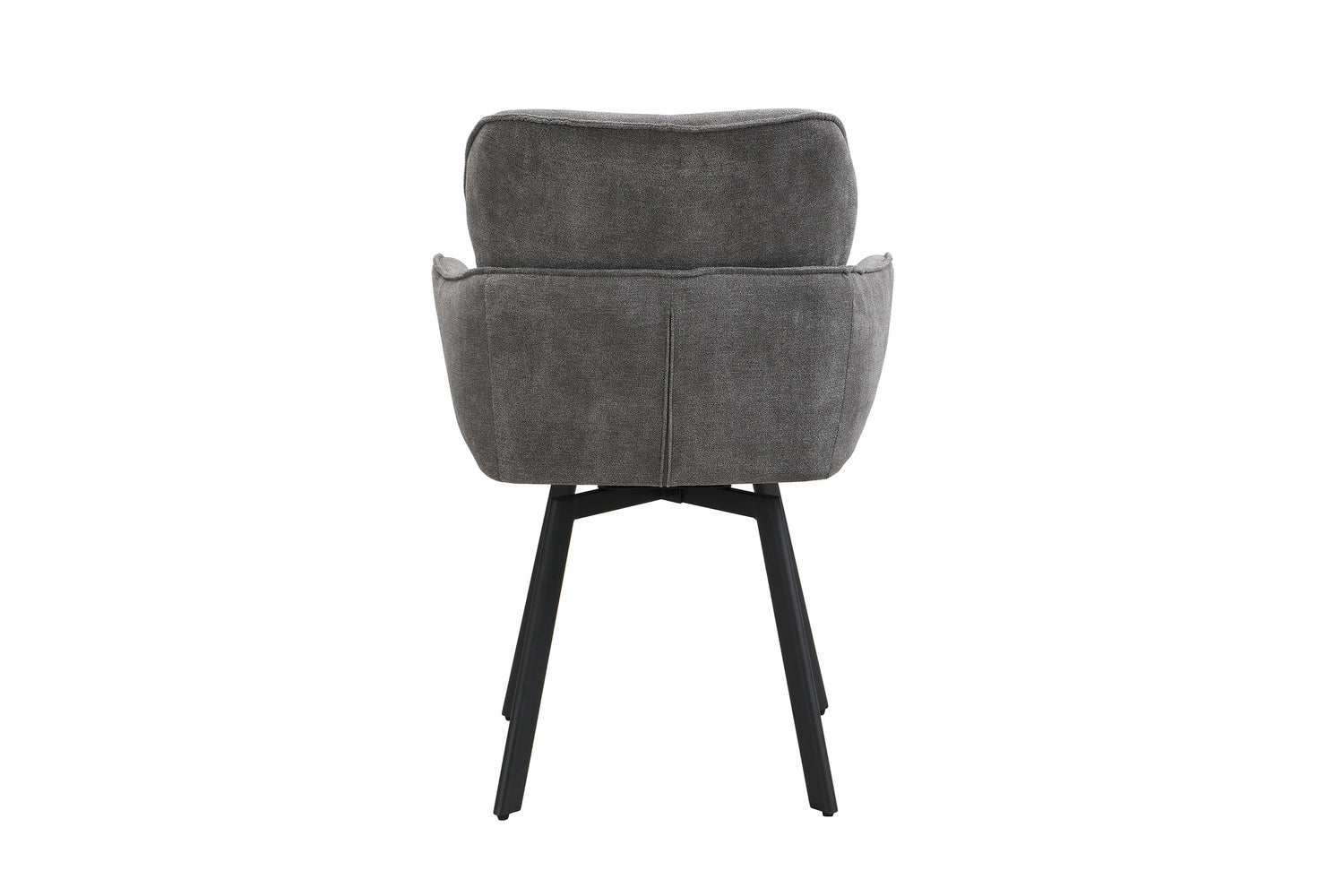 byLIVING Stuhl 2-er Set RICO / Webstoffbezug in dunkelgrau oder taupe, Gestell in schwarz / 360° drehbar / Esszimmerstuhl / Küchenstuhl / B 61 x H 90 x T 63 cm