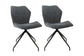 Esszimmerstuhl 2er Set IMKE / Kunstleder grau oder schwarz / Gestell Metall schwarz / Sitzschale 360° drehbar / Esszimmerstuhl / Diamanten-Steppung / B 52, H 90,5, T 62 cm