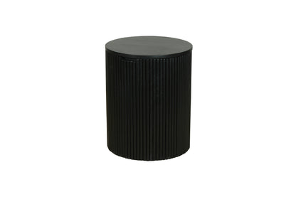 byLIVING Beistelltisch OWEN / Tischplatte und Gestell in schwarz / Couchtisch / Sofatisch / Maße: D 40, H 50 cm