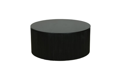 byLIVING Couchtisch OWEN / Tischplatte und Gestell in schwarz / Wohnzimmertisch / Kaffeetisch / Maße: D 80, H 36 cm
