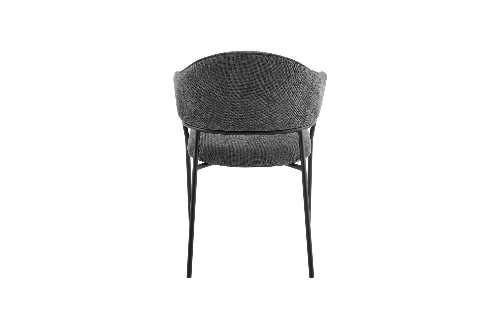 Stuhl 2-er Set CURVE / Webstoffbezug in dunkelgrau, dunkelgrün oder taupe, Gestell in schwarz / Esszimmerstuhl / Küchenstuhl / Maße: B 60 x H 86 x T 58 cm