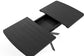 KÖLN Esstisch / Tischplatte Eiche schwarz / Gestell Metall schwarz / mit Auszug / B 140 - 180, H 75, T 90 cm