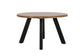 Couchtisch LARA / Platte Akazie massiv / Gestell Metall schwarz / D 75, H 47 cm