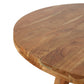 LINA Esstisch / runde Tischplatte Akazie massiv / Gestell Akazie massiv / D 120 cm, H 76 cm