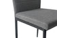 Esszimmerstuhl 2er-Set LYRA / Webstoff grau / Ziernaht im Rücken / Gestell Metall schwarz / Esszimmerstuhl / Küchenstuhl / B 46, H 90,5, T 58 cm