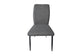 Esszimmerstuhl 2er-Set LYRA / Webstoff grau / Ziernaht im Rücken / Gestell Metall schwarz / Esszimmerstuhl / Küchenstuhl / B 46, H 90,5, T 58 cm