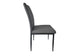 Esszimmerstuhl 2er-Set LYRA / Webstoff grau / Ziernaht im Rücken / Gestell Metall schwarz / Esszimmerstuhl / Küchenstuhl / B 46, H 90,5, T 58 cm