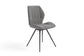 Esszimmerstuhl 2er Set MANHATTAN / Mikrofaser grau / Gestell Metall schwarz / Esszimmerstuhl / B 51, H 87, T 55 cm