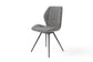 Esszimmerstuhl 2er Set MANHATTAN / Mikrofaser grau / Gestell Metall schwarz / Esszimmerstuhl / B 51, H 87, T 55 cm