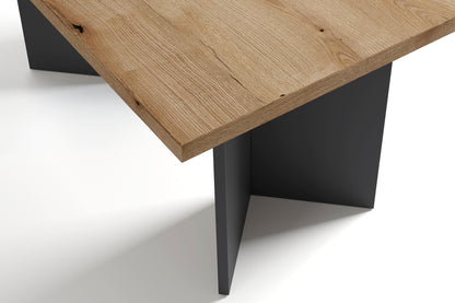 byLIVING Tisch MARTEN / Tischplatte in Evoke Eiche - Optik, Gestell in anthrazit / stabile Konstruktion, bis 6 Personen / Esstisch / Küchentisch / Maße: 138 x 90, H 75,5 cm oder 160 x 90, H 75,5 cm