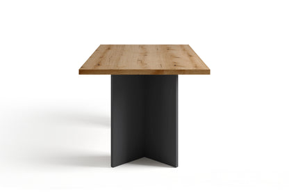 byLIVING Tisch MARTEN / Tischplatte in Evoke Eiche - Optik, Gestell in anthrazit / stabile Konstruktion, bis 6 Personen / Esstisch / Küchentisch / Maße: 138 x 90, H 75,5 cm oder 160 x 90, H 75,5 cm