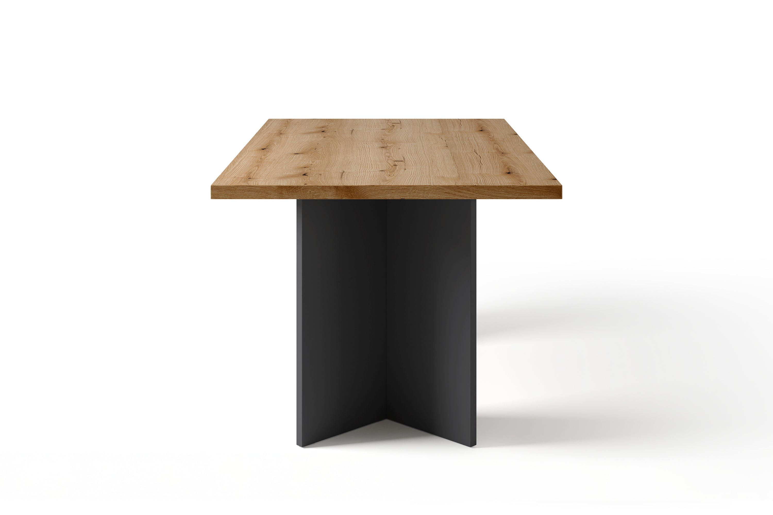 Tisch MARTEN / Tischplatte in Evoke Eiche - Optik, Gestell in anthrazit / stabile Konstruktion, bis 6 Personen / Esstisch / Küchentisch / Maße: 138 x 90, H 75,5 cm oder 160 x 90, H 75,5 cm