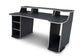 Schreibtisch MATRIX / Gaming-Tisch in Anthrazit mit Kanten in Weiß / Mit viel Stauraum und großer Tischplatte / Computer-Tisch / PC / Arbeits-Tisch / B 180, H 76, T 85cm
