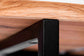 MERCEDES Zweisatztisch, moderner Couchtisch aus geölter Eiche und schwarzem Metallgestell