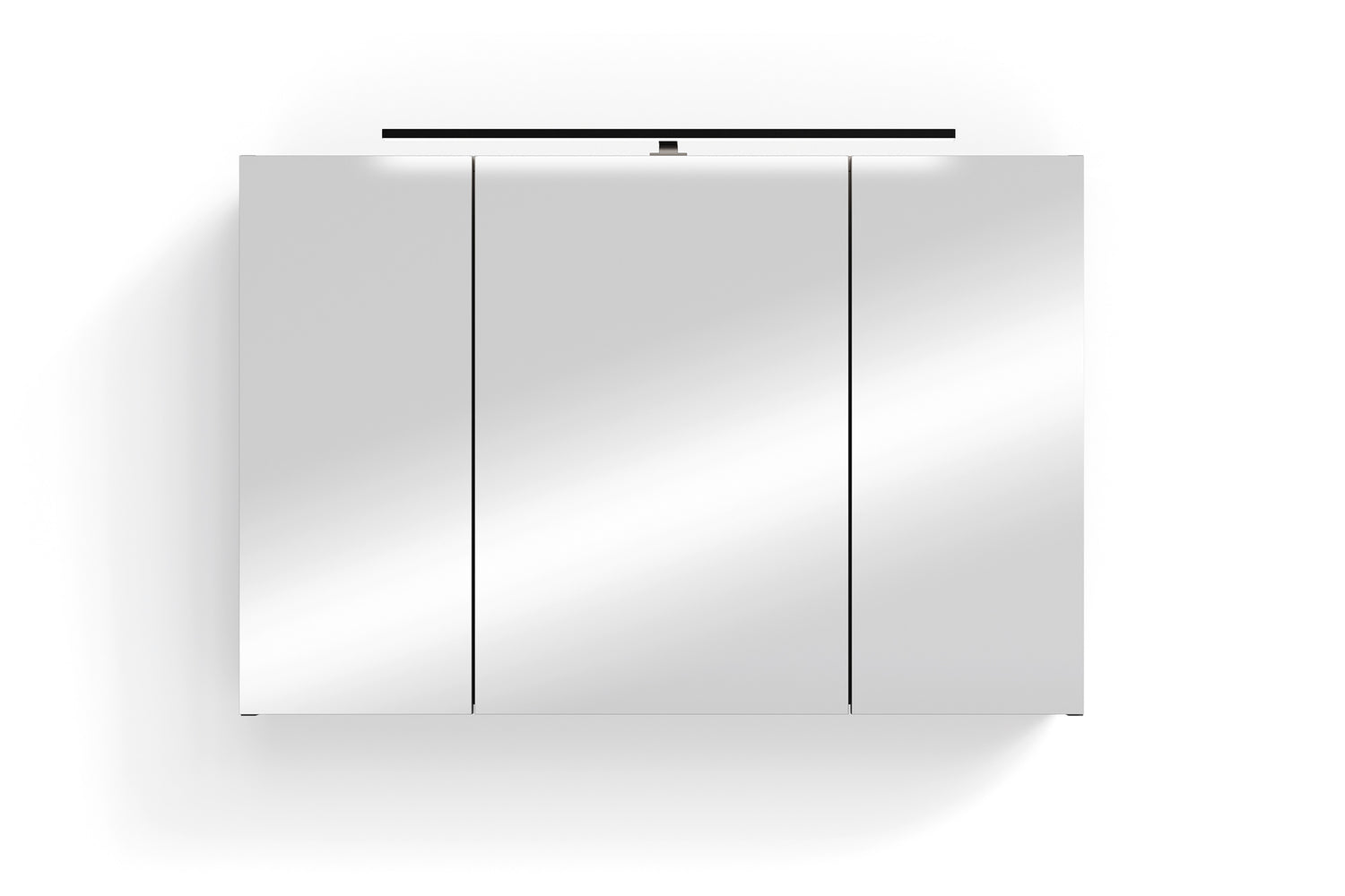 byLIVING Spiegelschrank SPREE / Korpus matt weiß oder anthrazit mit Spiegeltüren / Hängeschrank mit Soft-Close-Funktion / Inklusive LED-Beleuchtung / Badschrank mit Stecker- und Schalterdose / B 90, H 60, T 20 cm