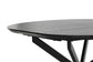 Esstisch OREGON / mit Auszug / Tischplatte Eichen-Optik schwarz / mit Schweizer Kante / Gestell Metall schwarz / 120-160 x 110, H 76 cm