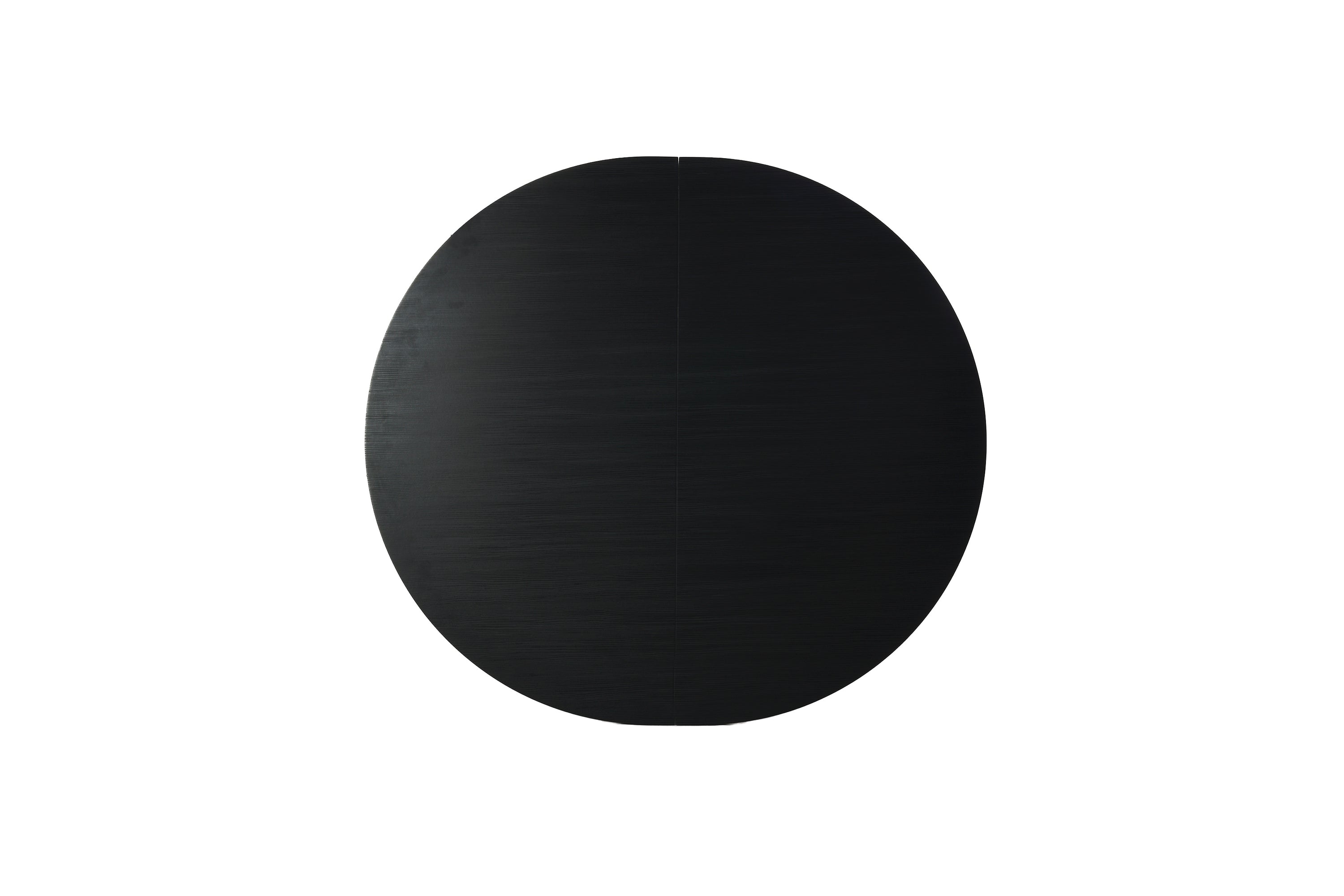 Esstisch OREGON / mit Auszug / Tischplatte Eichen-Optik schwarz / mit Schweizer Kante / Gestell Metall schwarz / 120-160 x 110, H 76 cm