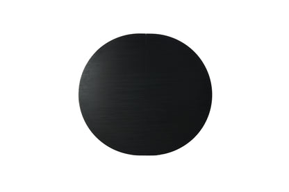 Esstisch OREGON / mit Auszug / Tischplatte Eichen-Optik schwarz / mit Schweizer Kante / Gestell Metall schwarz / 120-160 x 110, H 76 cm