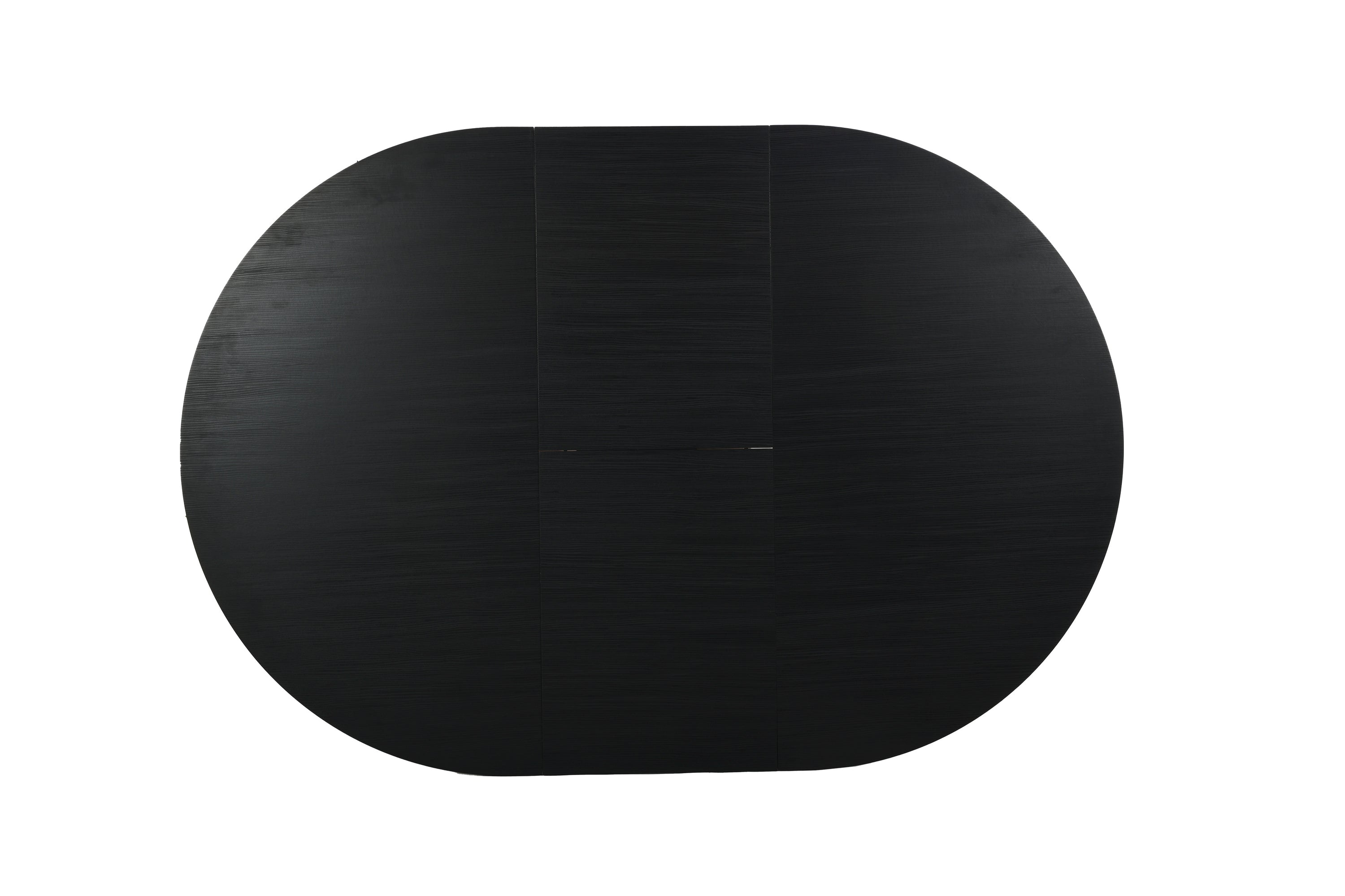Esstisch OREGON / mit Auszug / Tischplatte Eichen-Optik schwarz / mit Schweizer Kante / Gestell Metall schwarz / 120-160 x 110, H 76 cm