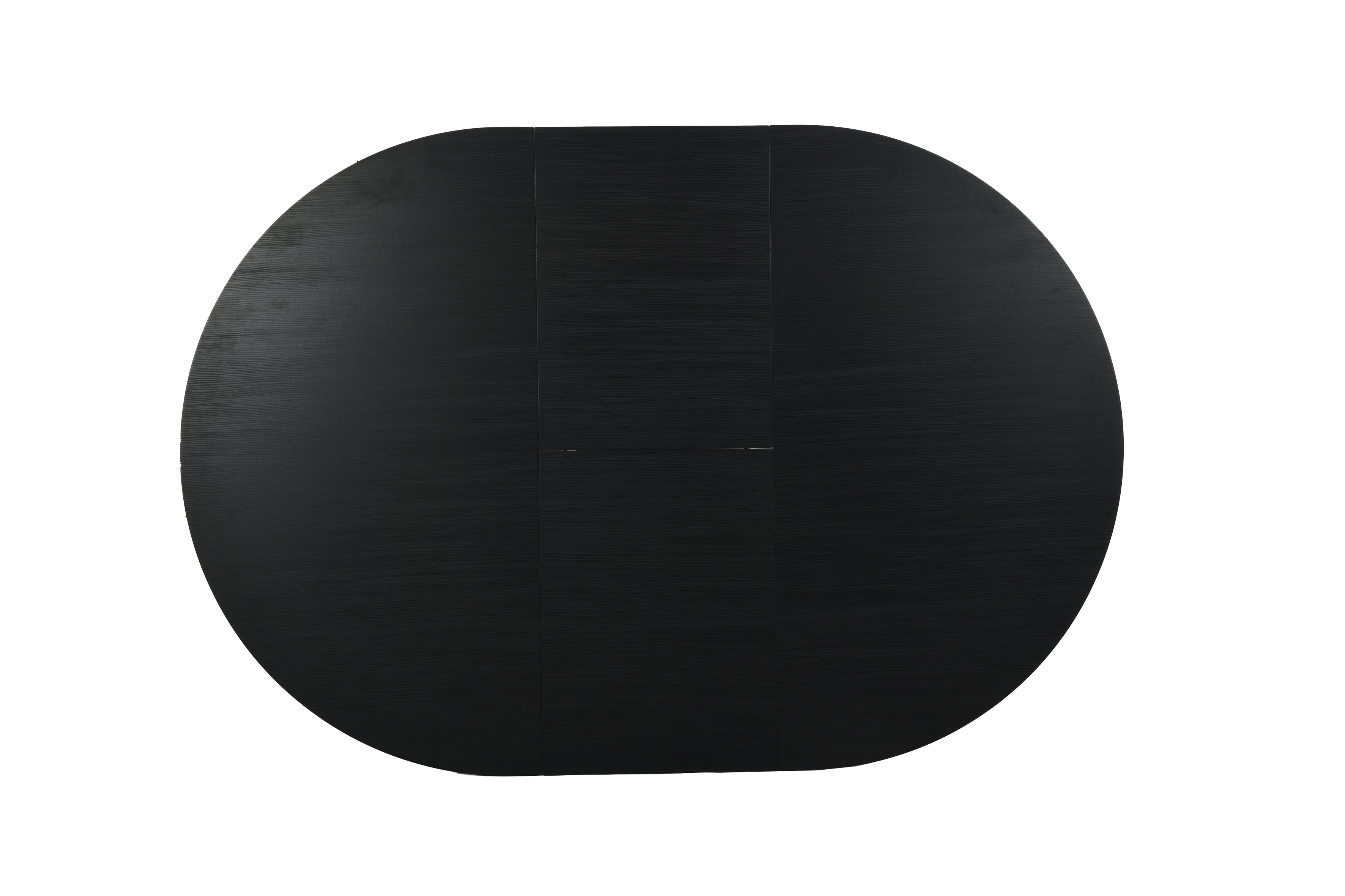 Esstisch OREGON / mit Auszug / Tischplatte Eichen-Optik schwarz / mit Schweizer Kante / Gestell Metall schwarz / 120-160 x 110, H 76 cm