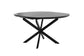 Esstisch OREGON / mit Auszug / Tischplatte Eichen-Optik schwarz / mit Schweizer Kante / Gestell Metall schwarz / 120-160 x 110, H 76 cm