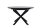Esstisch OREGON / mit Auszug / Tischplatte Eichen-Optik schwarz / mit Schweizer Kante / Gestell Metall schwarz / 120-160 x 110, H 76 cm