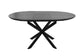 Esstisch OREGON / mit Auszug / Tischplatte Eichen-Optik schwarz / mit Schweizer Kante / Gestell Metall schwarz / 120-160 x 110, H 76 cm